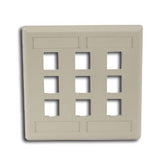Hubbell IFP29 IFP Double Gang Wall Plate - 9 Ports